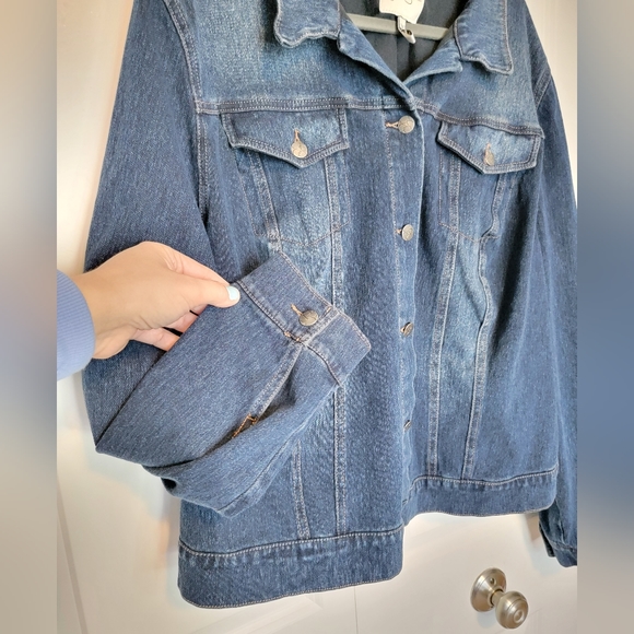 Jessica Simpson Women's Plus Size Dark Wash  Denim Jacket - 3X - Picture 5 of 8